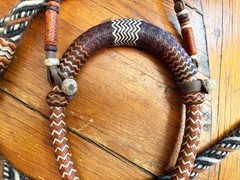 COWBOY VAQUERO 36 X 60 Plait 5/8″ KANGAROO HACKAMORE RIG From Jimmy Flores