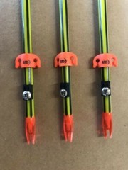 3 Muzzy Bowfishing Arrows Yellowjacket shafts with AMS Safety Slide, Muzzy Carp