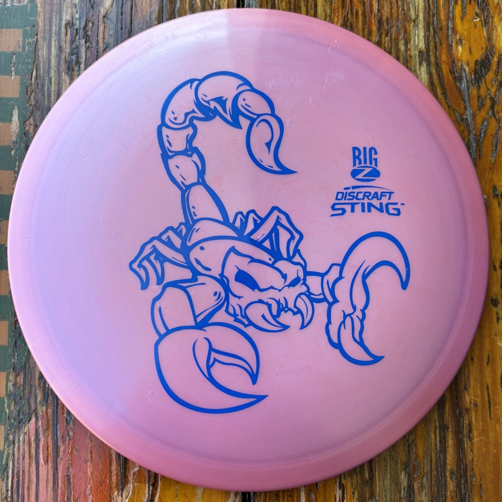 Discraft Big Z Sting Old Run PFN OOP Disc Golf Old Run Pearly Purple Blue 176g