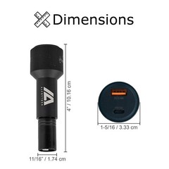 XLR Charging Adapter Dual Ports USB-A & USB-C for Scooter & Power Chair
