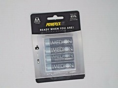 POWEREX AA battery and charger combo with 4 x 1.2V NiMH batteries
