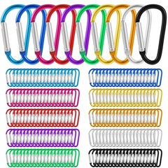 200pcs 1.8″ Carabiner Clip D Ring Carabiners Small Carabiner Keychain Spring …