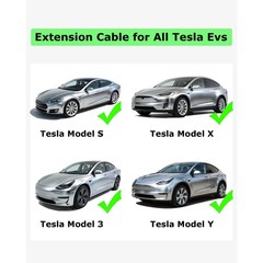 Extension Cord for Tesla, 16.4FT 50A 240V Tesla Charger Extension Cable with …