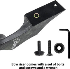 Black Hunter Left Hand Bow Riser 15» Archery Bow Riser for Recurve Bow Longbow