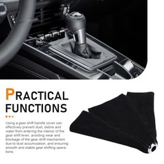 Car Shift Boot Cover, Suede Leather Gear Shift Knob Cover, Manual/Auto