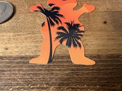 Grizzly Griptape Palm Tree Bear Sticker Torey Pudwill Skateboarding Supreme