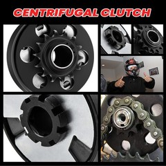 Centrifugal Clutch 1″ Bore 14 Tooth 14T w/ 40 41,420 Chain 13 HP for Go Kart