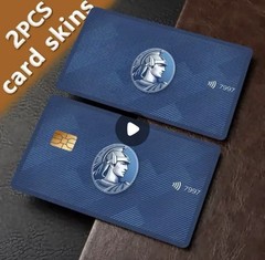 AMEX AMERICAN EXPRESS CENTURION Credit Debit Card Skin Cover Sticker Set 2PCS