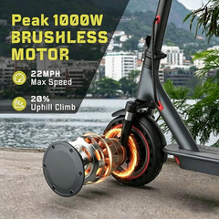 Ladped LP10 Electric Scooter for Adults 1000W, 22MPH, 22 Miles Range, Suspension