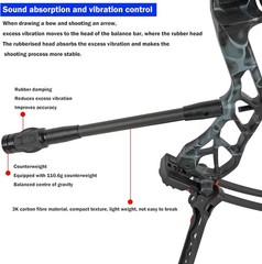 Bow Stabilizer for Compound Bow, Stabilizer Kit, 6″ 8″ 10″ 12″ 15″, Archery B…