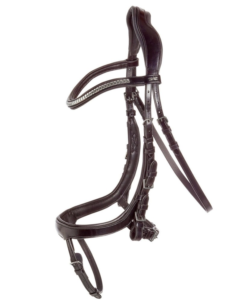 Schockemohle Equitus Omega Anatomic Bridle Espresso/Silver | NO IMPORT FEES