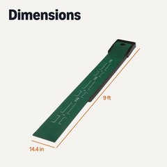 Retailer Basics Golf Putting Mat Auto Ball Return Built-In Alignment Guides