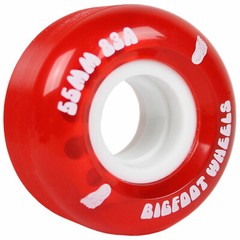 Bigfoot Skateboard Wheels 55mm 83A Soft Cruiser Filmer Wheels Red (Set of 4)