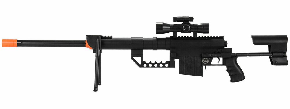 UKARMS DARK OPS P1200 M200 Airsoft Sniper Rifle FPS 330 – Tactical Setup