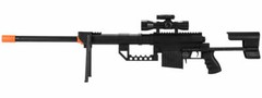 UKARMS DARK OPS P1200 M200 Airsoft Sniper Rifle FPS 330 – Tactical Setup