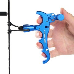 Rotate 360° Compound Bow Release Aids Archery Hunting 4-Finger Thumb Trigger