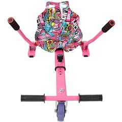 Hoverboard Go-Kart Seat Attachment Fits 6.5″ 8″ 10″ Hoverboards, Pink