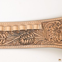 C-9-38 38 In Leather Gun Holster Hilason Western Right Hand Rig 44/45 Cal Cowboy