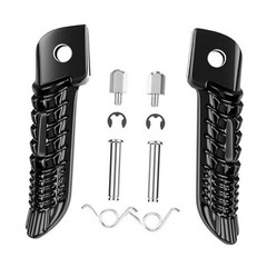 Motorcycle Black Front Foot Pegs Footrests Bracket Set for Suzuki Black#Front #4