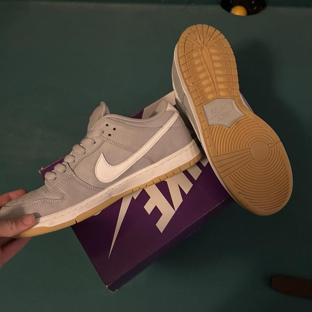 Nike SB Dunk Low Pro ISO Gray/White Gum Skateboarding Shoes Men’s US 11.5