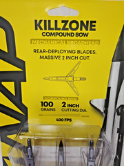 NAP Killzone Mechanical Broadhead 2 Blades 100 Grains 2” Cutting Diameter 3 Pack