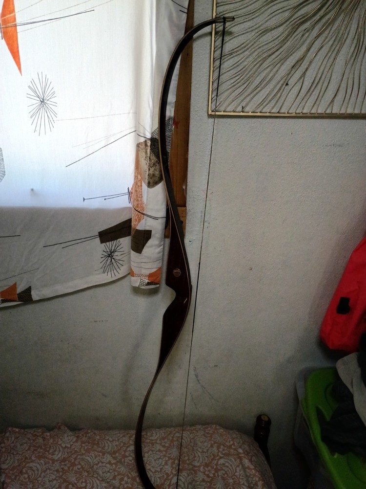 Vintage 1953 Rare Fred Bear Grizzly Glass-Powered 8R9913 56″ 40# RH Recurve Bow