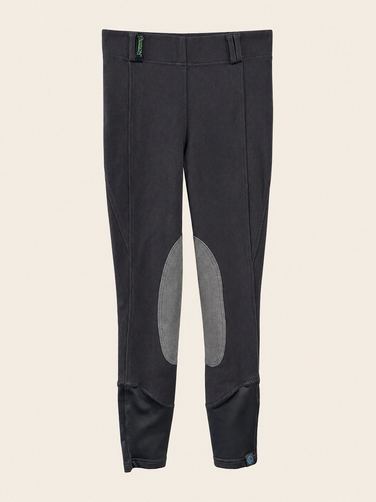 Ovation Breeches Women’s Med. 23in Dark Gray Suede Patch Riding Pants Equestrian