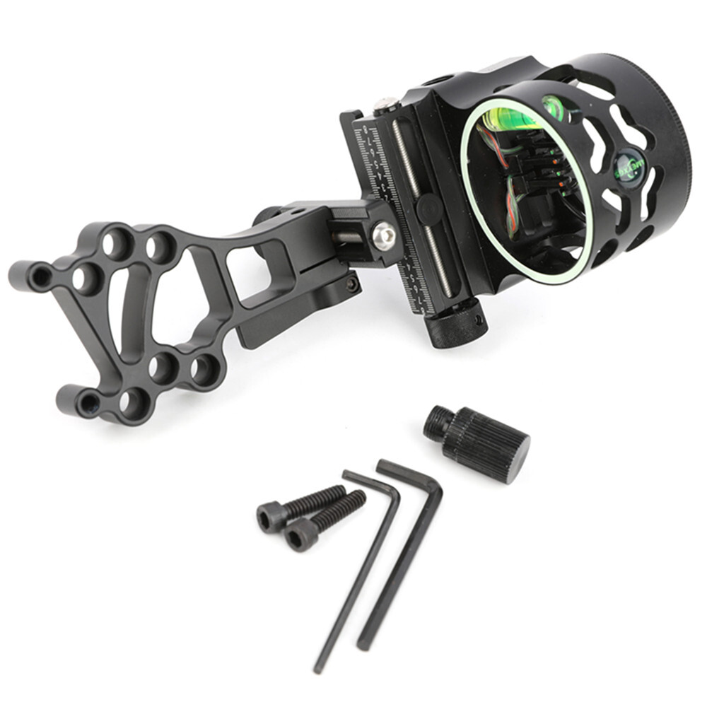 Compound Bow Sight 5 Pin (.019) Bow Sight Light Micro Adjustable Archery Hunting