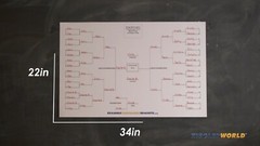 32 PLAYER SINGLE ELIMINATION TOURNAMENT BRACKET CHART – SEEDED +PEN – 22 x 34