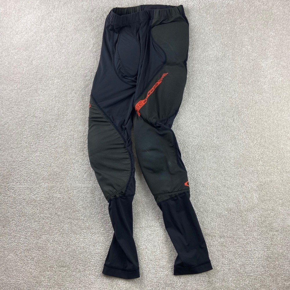 Carbon SC Paintball Padded Compression Pants Men Small Black Orange Protective