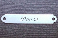 SADDLE PLATE 2 1/2″ x 3/8″ Custom Engraved Solid Nickel Silver Bridle or Brow