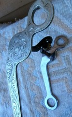 Vintage Cutting Horse Style Engraved Grazing Horse Bit Sweet Iron Mouth