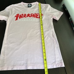 Thrasher Magazine Godzilla Logo Light Pink Women’s Small Skateboarding T-Shirt