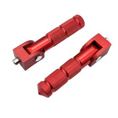 Universal 8mm Motorcycle Foot Pegs – Foldable Bike Pegs, 90 Degree Fixed Red