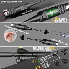 USB Rechargeable Laser Bore Sight Kit : Red Laser Bore Sighter with 64 Upgrad…