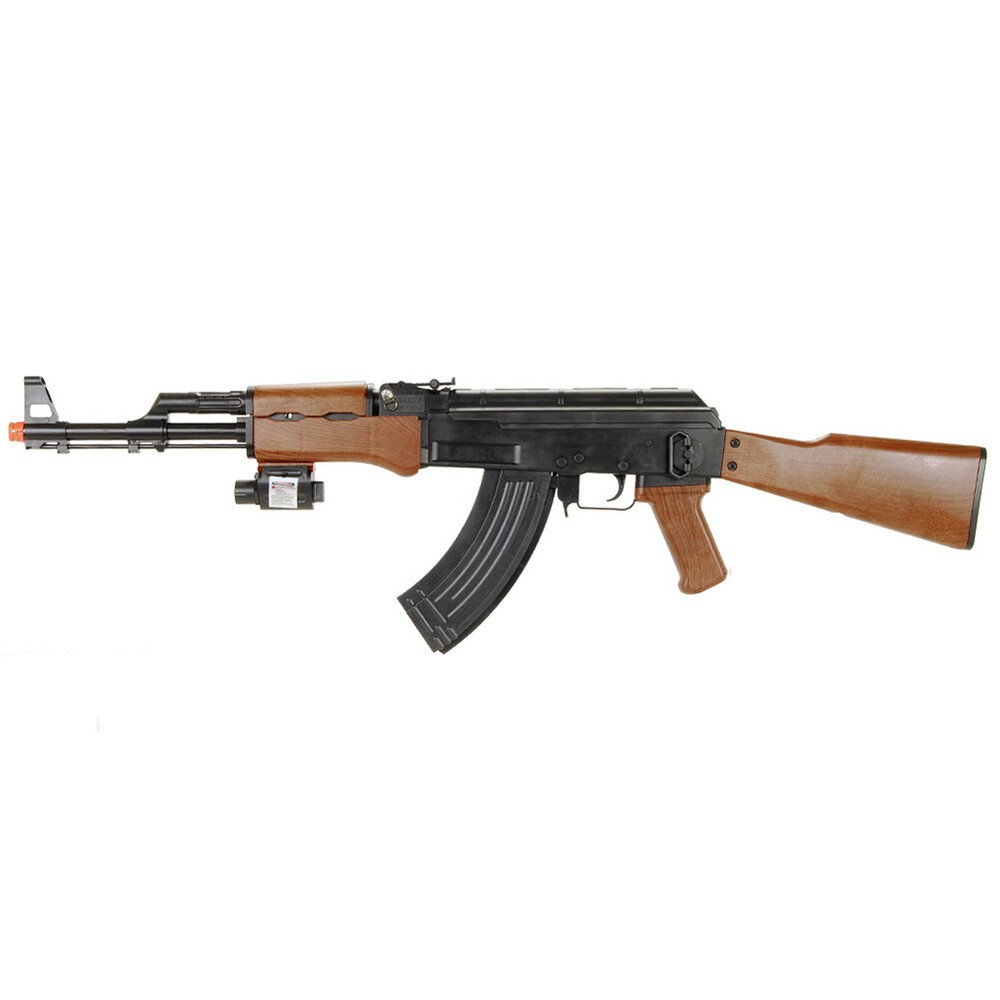 UKARMS P1147 Spring Powered Airsoft Rifle w/ Laser Sight & Faux Wood Finish