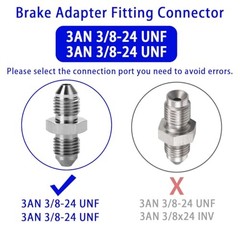 3AN Male to AN3 (3/8-24 UNF) Male Inverted Flare Stainless Steel Brake 1PCS