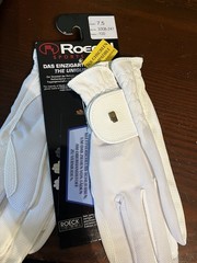 Roeckl Sports Roeck-Grip Equestrian Riding Gloves – White Size 7.5