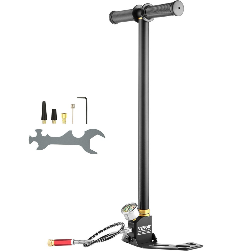 VEVOR 3 Stage PCP 4500PSI Air Gun Rifle Filling Stirrup Pump Hand Pump Pressure