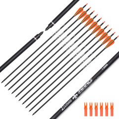 12PCS Carbon Archery Arrow 26 28» Hunting Arrow for Practice Shooting Targeting