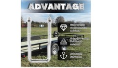 Trailer Spare Tire Carrier Bracket,Side-Mount U-Bolt 4/5 Lug Wheels,Tires to 15″