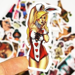 Sexy Girls Stickers for Adults,100Pcs Pinup Women Decals Pack for Laptops Skateb