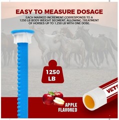 VETSORT Horse Paste Dewormer Apple Flavor Wormer 1.87% EXP 10/2027 (3 pack)