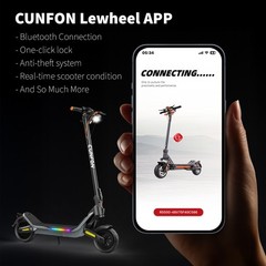 Electric Scooter up to 25Mph 35Miles Disc Brakes with EABS Fingerprint Unlock