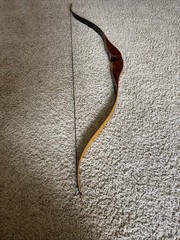 Handmade Antique Wood Long Bow 58”- Herters Recurve Bow