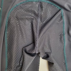 Riding Sport Dover Saddlery Gray Teal Full Seat Silicone Grip Riding Pants L