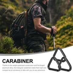 3 Pcs Aluminum Alloy Triangle Carabiner Clip Metal Climbing Color