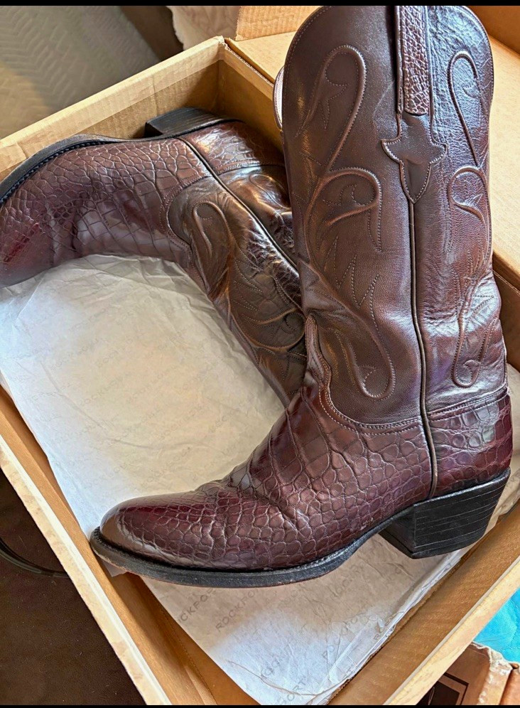 Lucchese Crocodile Belly 8.5D Vintage Handmade