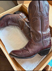 Lucchese Crocodile Belly 8.5D Vintage Handmade