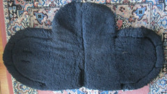 TOKLAT COOL BACK BLACK ORTHAPEDIC FLEECE ENDURANCE SHORT SADDLE PAD 24″X19″